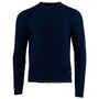 Mens Merino Moss Stitch Sweater (Navy/Denim)