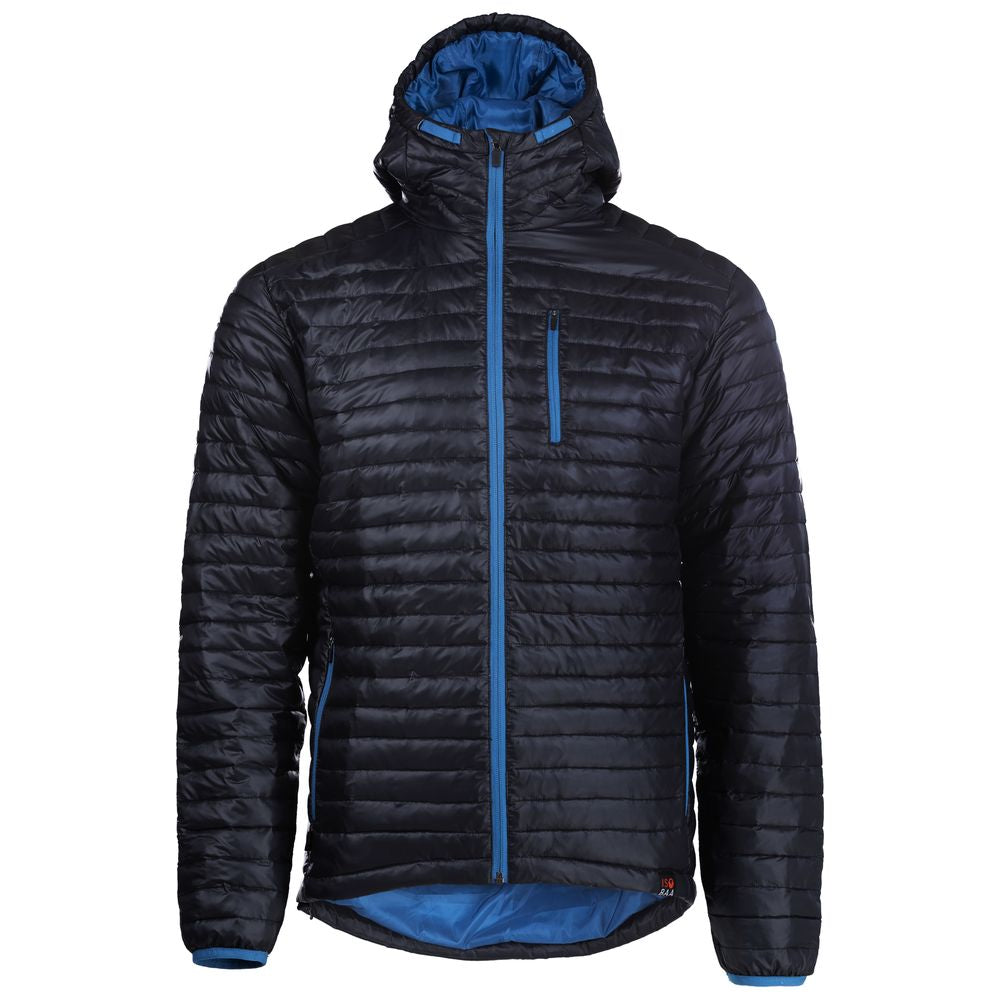 Isobaa | Mens Merino Wool Insulated Jacket (Black/Blue) | Innovative and sustainable design with our Merino jacket.