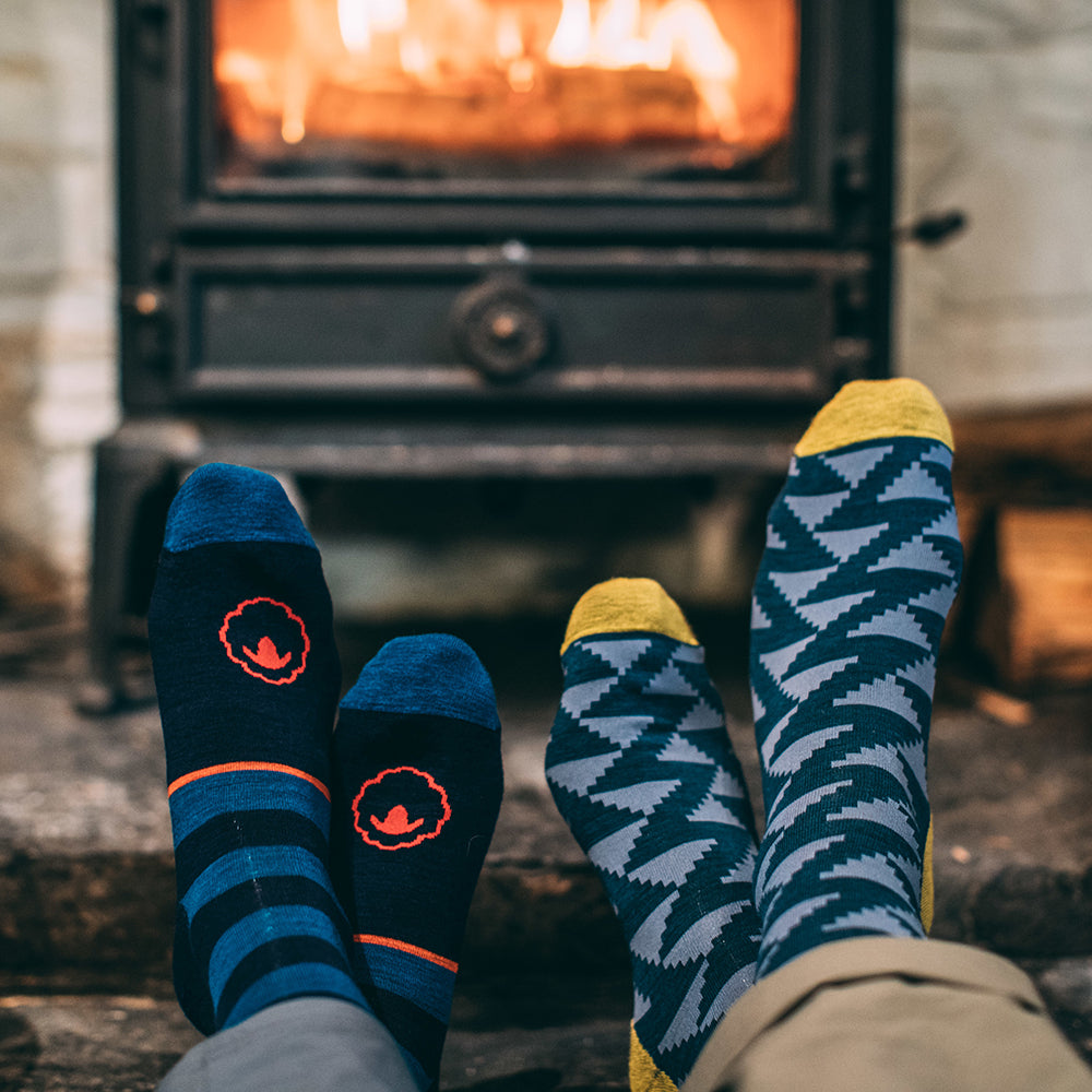 Isobaa | Merino Blend Everyday Socks (3 Pack - Navy/Blue) | Discover the ultimate everyday sock with Isobaa's Merino blend (3-pack).