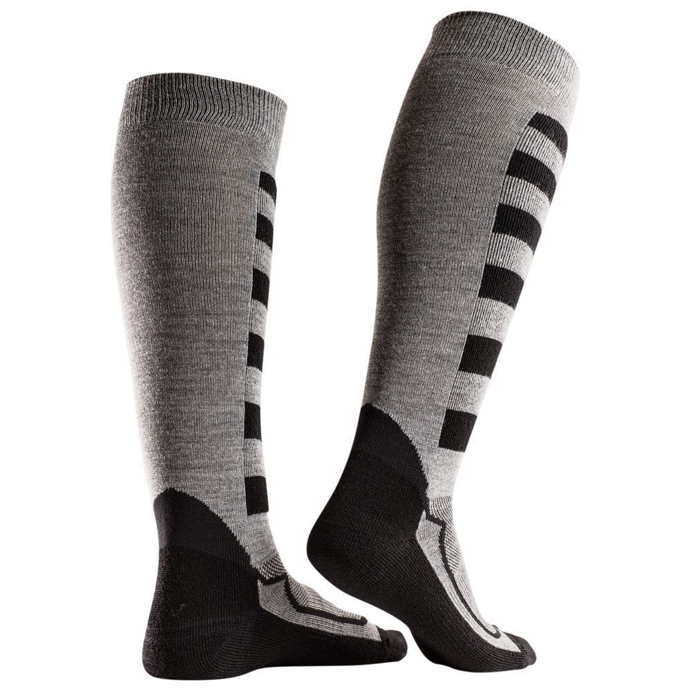 Isobaa | Merino Blend Ski Socks (Charcoal/Black) | Dominate the slopes with Isobaa's mid-weight Merino blend ski socks.