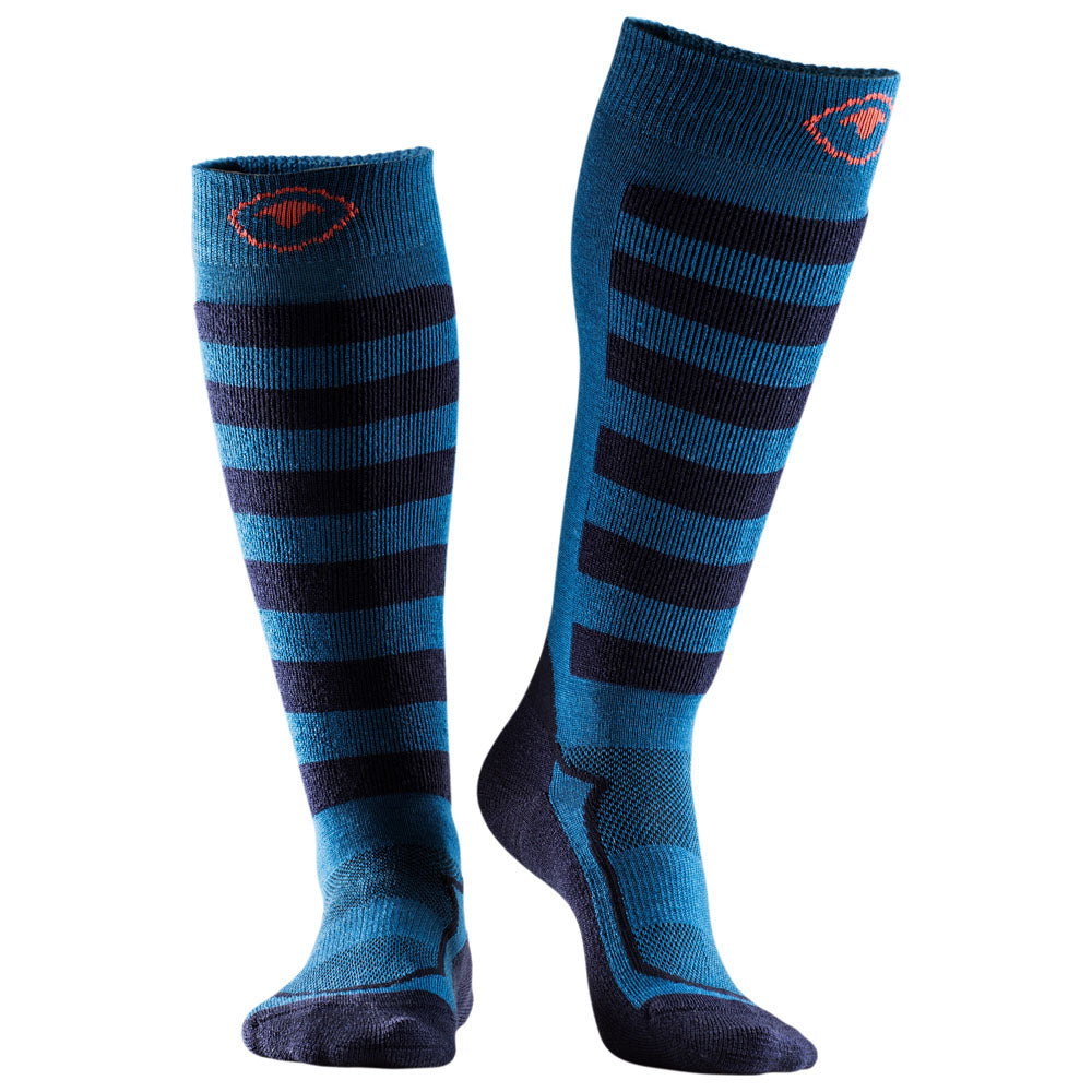 Isobaa | Merino Blend Ski Socks (Navy/Blue) | Dominate the slopes with Isobaa's mid-weight Merino blend ski socks.