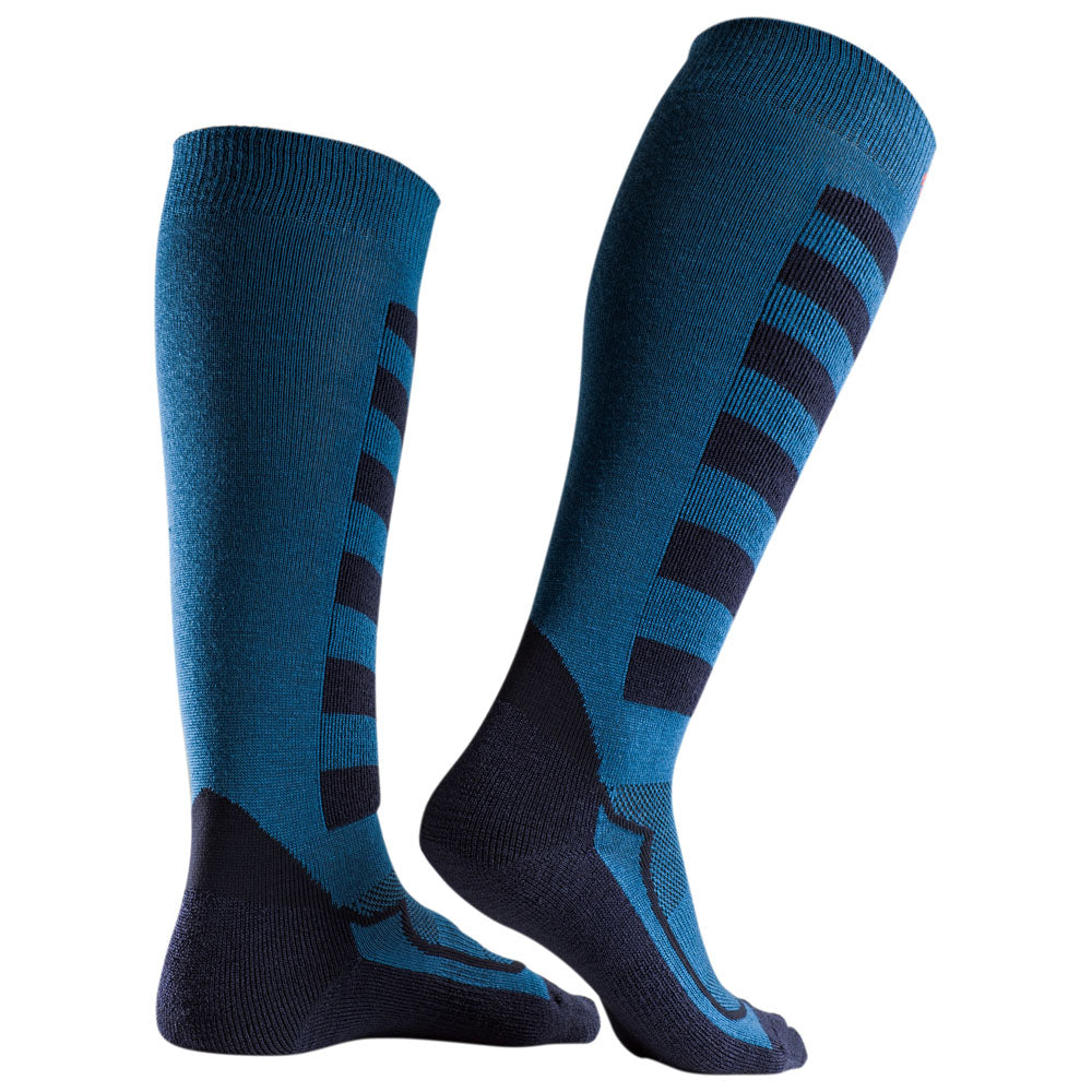 Isobaa | Merino Blend Ski Socks (Navy/Blue) | Dominate the slopes with Isobaa's mid-weight Merino blend ski socks.