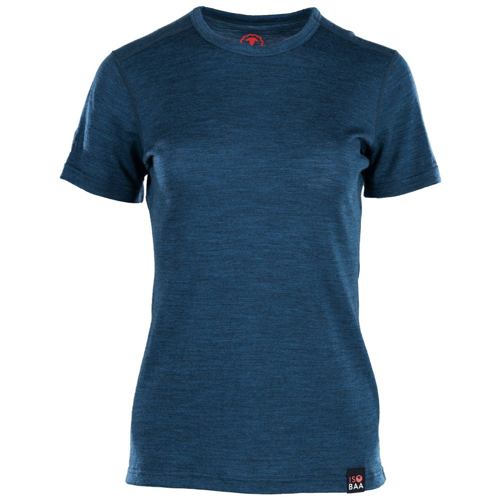Isobaa | Womens Merino 150 Short Sleeve Crew (Petrol) | Gear up for performance and comfort with Isobaa's technical Merino short-sleeved top.