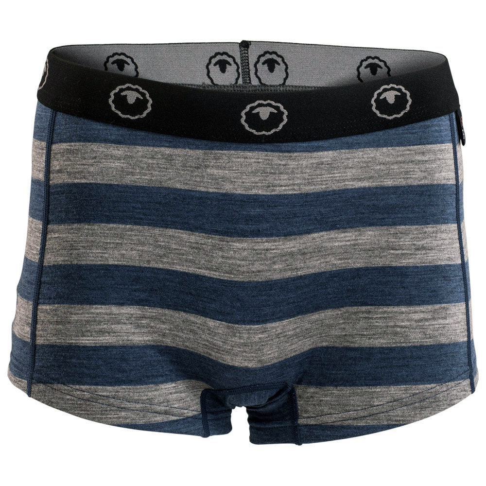 Isobaa | Womens Merino 180 Hipster Shorts (Denim/Charcoal) | Conquer any activity in comfort with Isobaa's superfine Merino hipster shorts.
