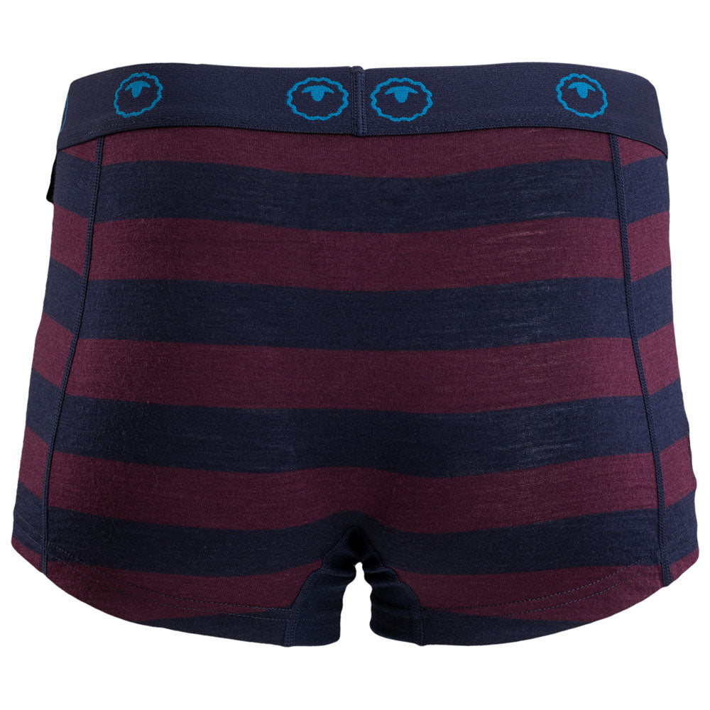 Isobaa | Womens Merino 180 Hipster Shorts (Navy/Wine) | Conquer any activity in comfort with Isobaa's superfine Merino hipster shorts.