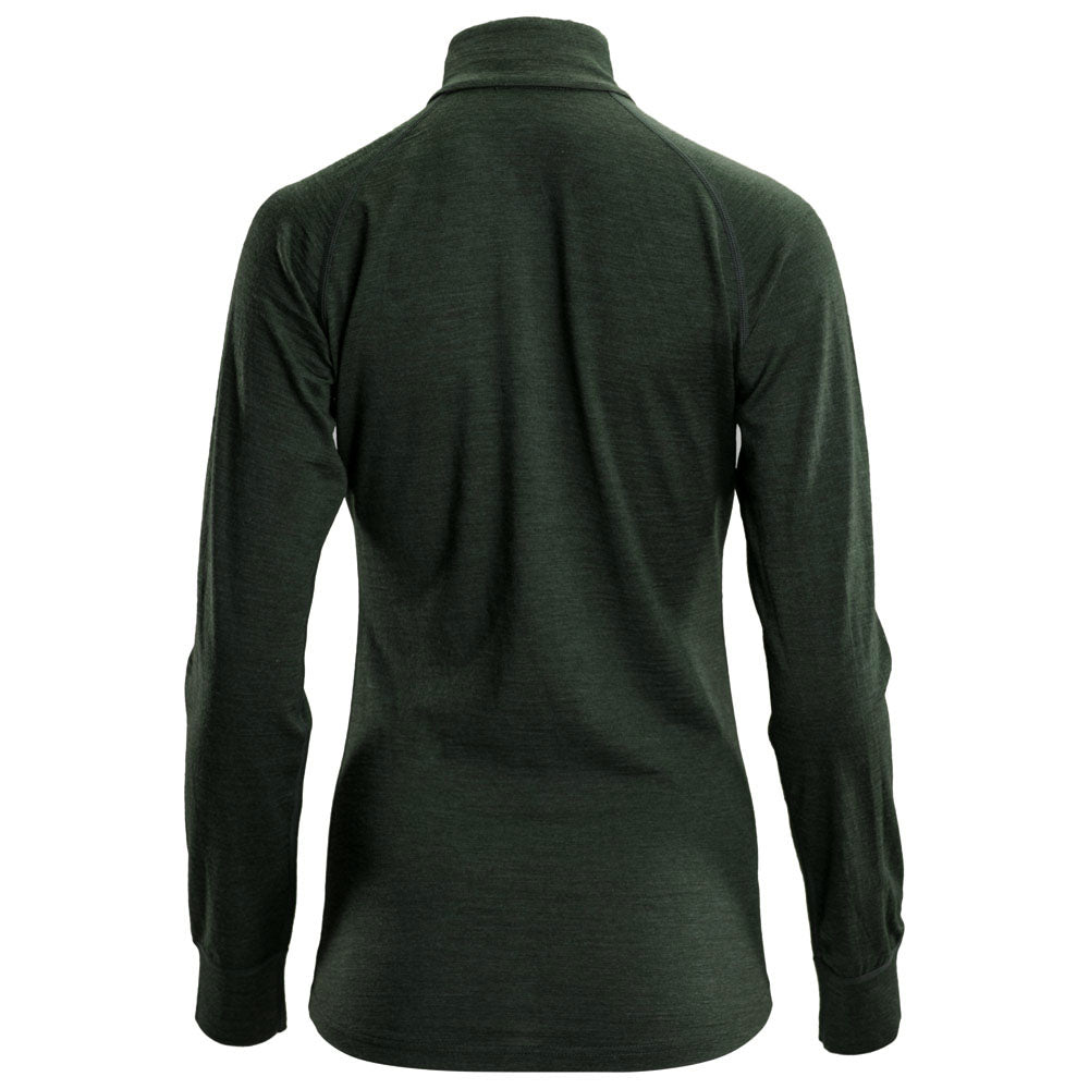 Isobaa | Womens Merino 200 Long Sleeve Zip Neck (Forest) | Experience the best of 200gm Merino wool with this ultimate half-zip top – your go-to for challenging hikes, chilly bike commutes, post-workout layering, and unpredictable weather.