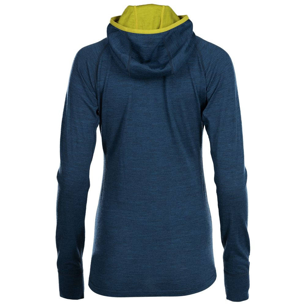 Isobaa | Womens Merino 200 Zip Neck Hoodie (Petrol) | The ultimate 200gm Merino wool hoodie.