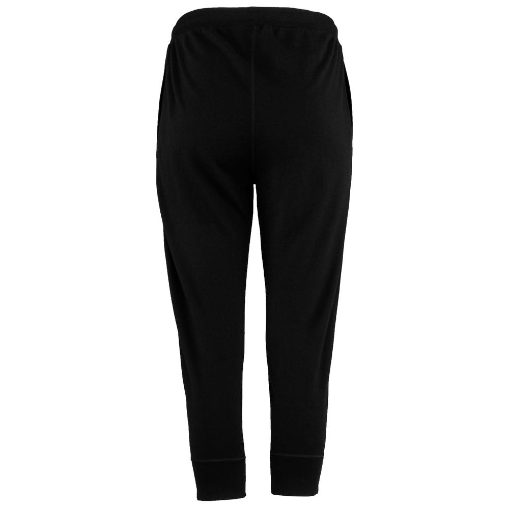 Isobaa | Womens Merino 260 Lounge Cuffed 3/4 Joggers (Black/Smoke) | Ultimate comfort and performance with our superfine Merino cropped joggers.