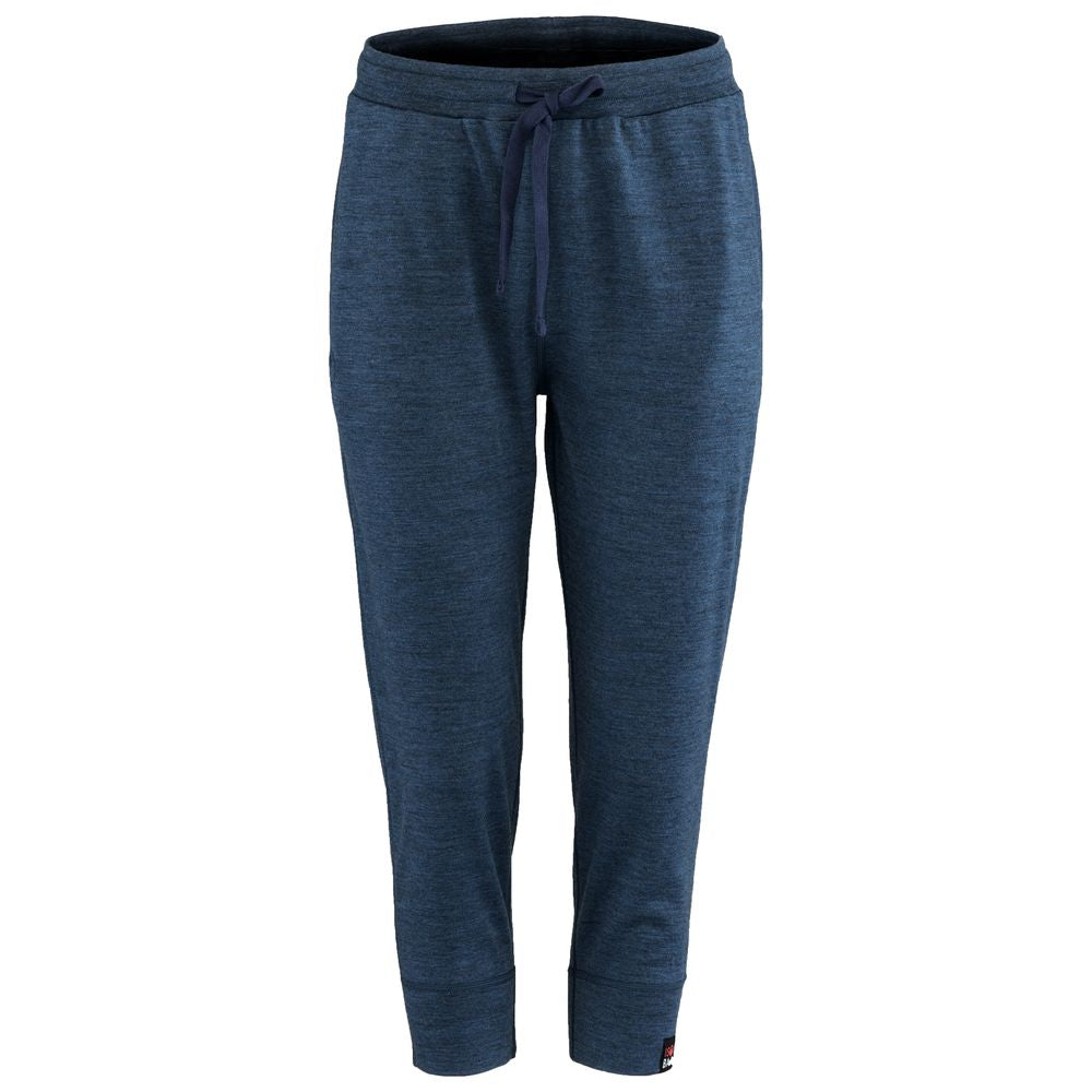 Isobaa | Womens Merino 260 Lounge Cuffed 3/4 Joggers (Denim/Navy) | Ultimate comfort and performance with our superfine Merino cropped joggers.