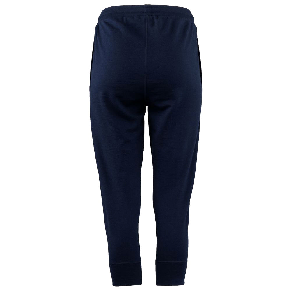 Isobaa | Womens Merino 260 Lounge Cuffed 3/4 Joggers (Navy/Smoke) | Ultimate comfort and performance with our superfine Merino cropped joggers.