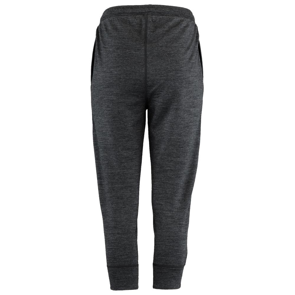 Isobaa | Womens Merino 260 Lounge Cuffed 3/4 Joggers (Smoke/Black) | Ultimate comfort and performance with our superfine Merino cropped joggers.