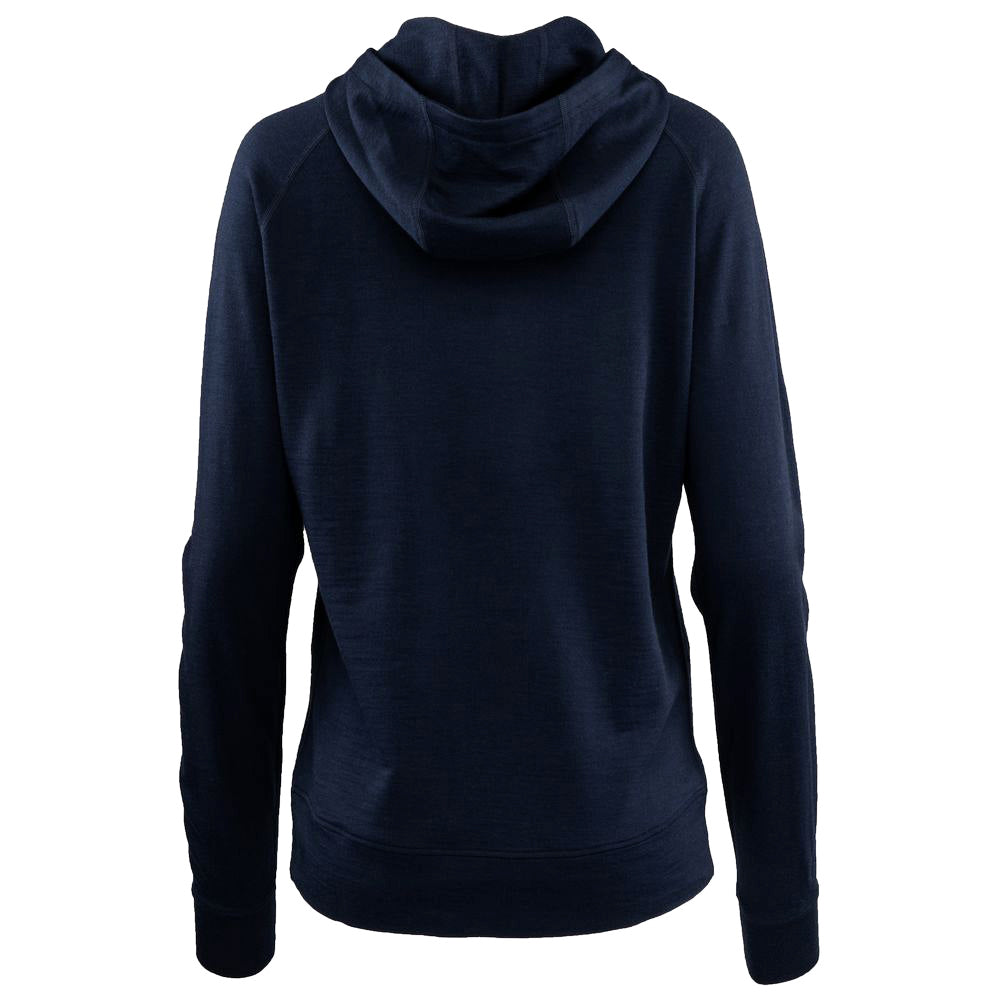 Isobaa | Womens Merino 260 Lounge Hoodie (Navy/Smoke) | Experience the best in comfort and performance with our midweight 260gm Merino wool pullover hoodie.