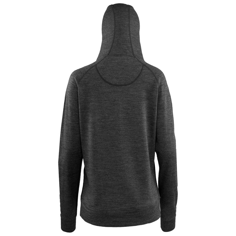 Isobaa | Womens Merino 260 Lounge Hoodie (Smoke/Black) | Experience the best in comfort and performance with our midweight 260gm Merino wool pullover hoodie.