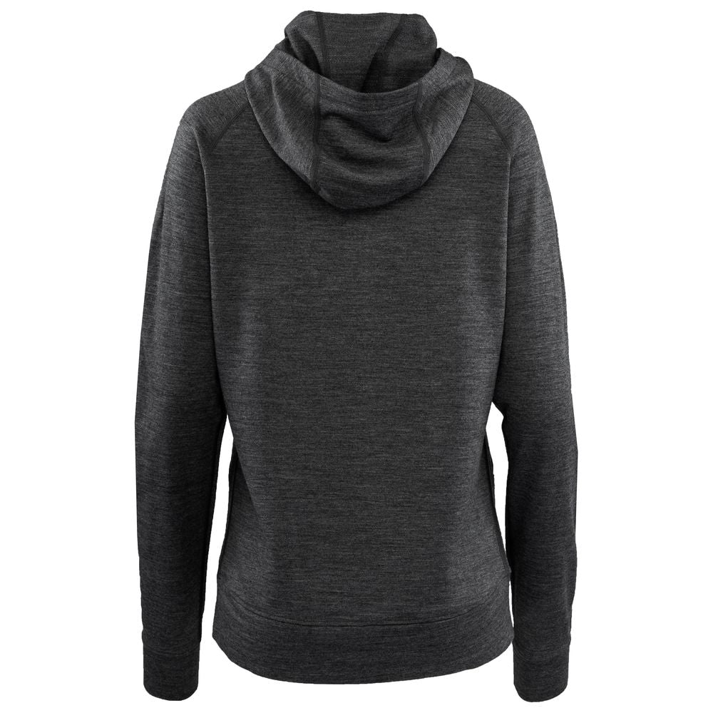 Isobaa | Womens Merino 260 Lounge Hoodie (Smoke/Black) | Experience the best in comfort and performance with our midweight 260gm Merino wool pullover hoodie.