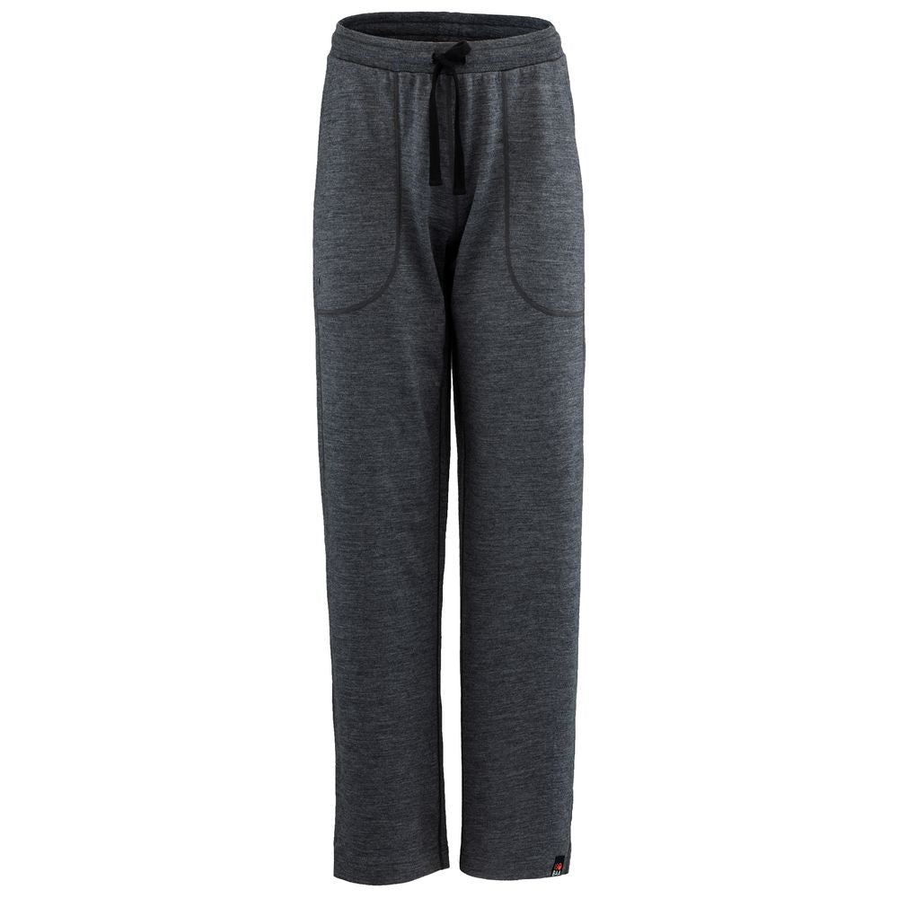 Isobaa | Womens Merino 260 Lounge Loose Joggers (Smoke/Black) | Isobaa 260gm Merino wool lounge joggers.