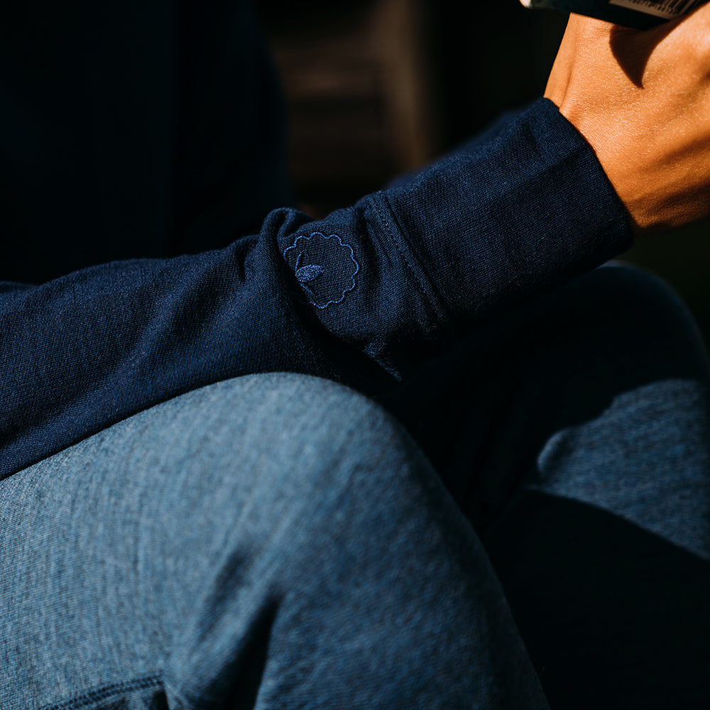 Isobaa | Womens Merino 260 Lounge Sweatshirt (Navy) | The ultimate 260gm Merino wool sweatshirt – Your go-to for staying cosy after chilly runs, conquering weekends in style, or whenever you crave warmth without bulk.