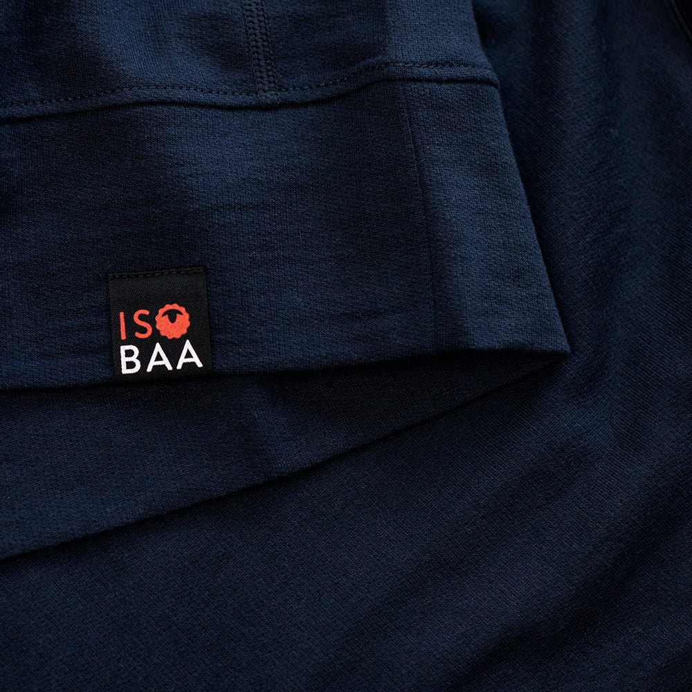 Isobaa | Womens Merino 260 Lounge Sweatshirt (Navy) | The ultimate 260gm Merino wool sweatshirt – Your go-to for staying cosy after chilly runs, conquering weekends in style, or whenever you crave warmth without bulk.