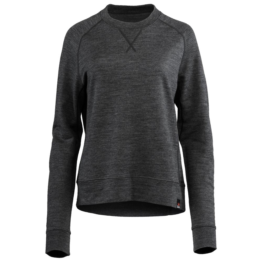 Isobaa | Womens Merino 260 Lounge Sweatshirt (Smoke) | The ultimate 260gm Merino wool sweatshirt – Your go-to for staying cosy after chilly runs, conquering weekends in style, or whenever you crave warmth without bulk.