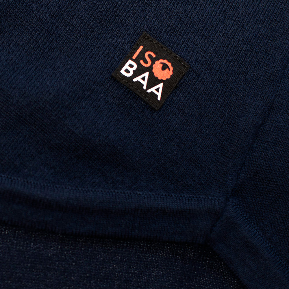 Isobaa | Womens Merino Roll Neck Sweater (Navy/Denim) | Discover premium style and performance with Isobaa's extra-fine Merino roll neck sweater.