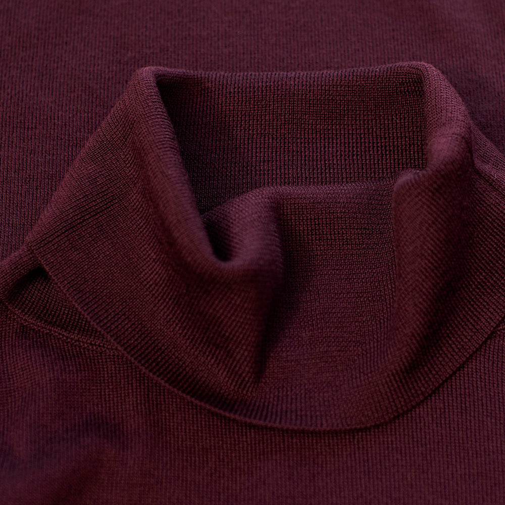 Isobaa | Womens Merino Roll Neck Sweater (Wine/Fuchsia) | Discover premium style and performance with Isobaa's extra-fine Merino roll neck sweater.