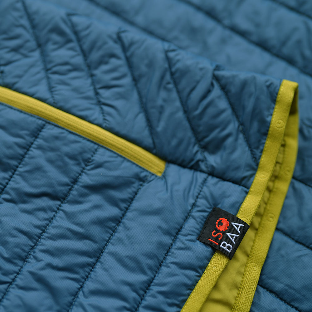 Isobaa | Womens Merino Wool Insulated Gilet (Petrol/Lime) | Fight the chill with our innovative Merino gilet.