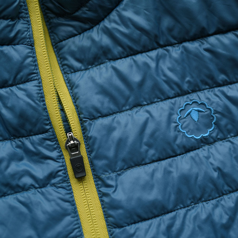 Isobaa | Womens Merino Wool Insulated Gilet (Petrol/Lime) | Fight the chill with our innovative Merino gilet.