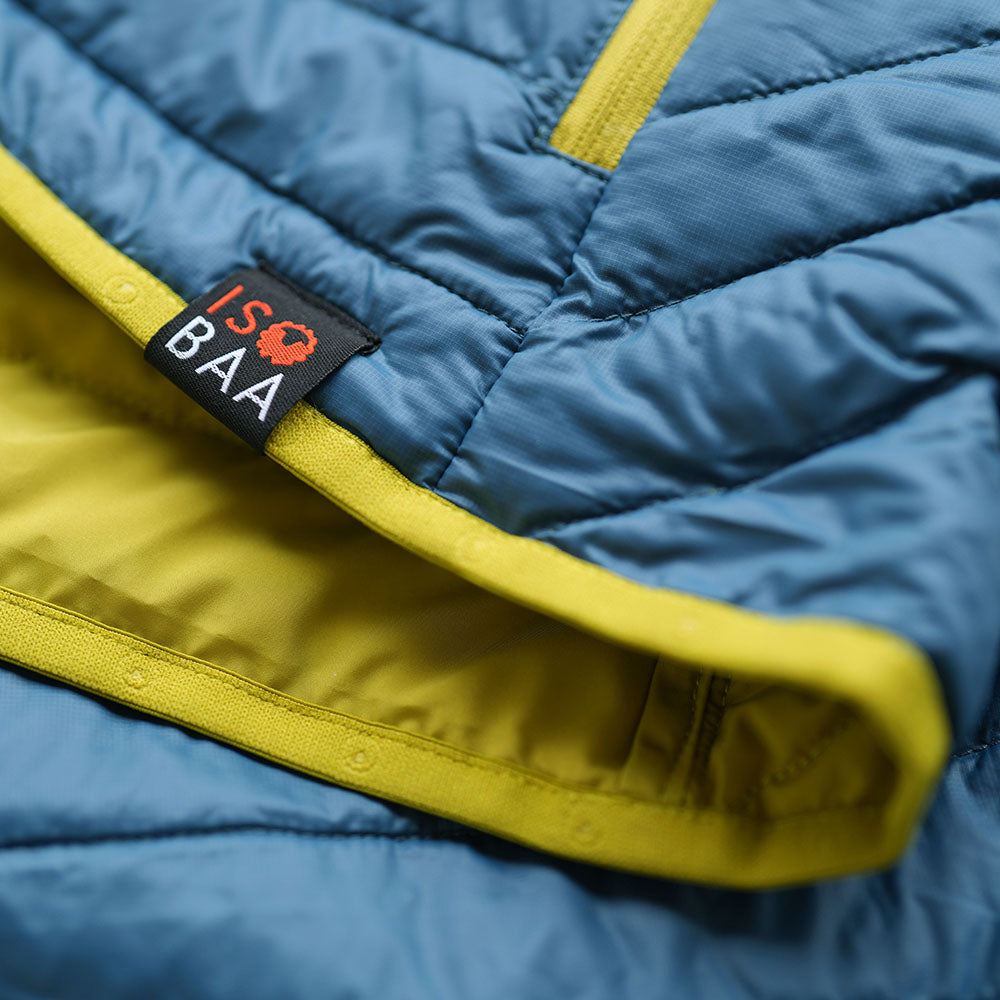 Isobaa | Womens Merino Wool Insulated Gilet (Petrol/Lime) | Fight the chill with our innovative Merino gilet.