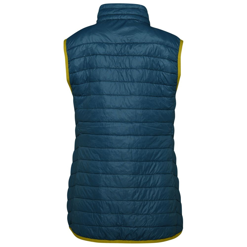 Isobaa | Womens Merino Wool Insulated Gilet (Petrol/Lime) | Fight the chill with our innovative Merino gilet.