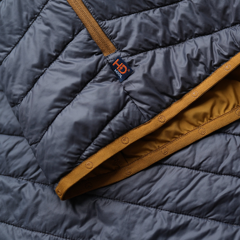 Isobaa | Womens Merino Wool Insulated Gilet (Smoke/Mustard) | Fight the chill with our innovative Merino gilet.