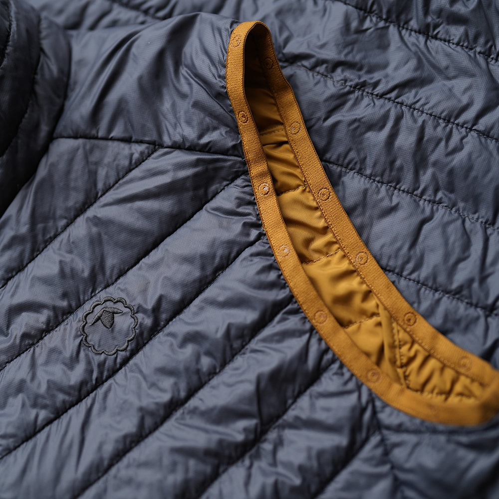 Isobaa | Womens Merino Wool Insulated Gilet (Smoke/Mustard) | Fight the chill with our innovative Merino gilet.