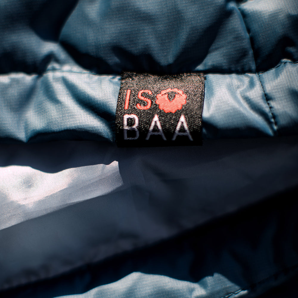 Isobaa | Womens Merino Wool Insulated Jacket (Petrol/Sky) | Innovative and sustainable design with our Merino jacket.