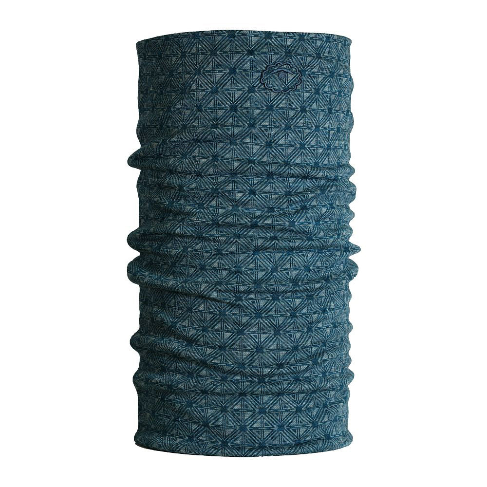Isobaa Merino Blend 250 Geometric Jacquard Neck Warmer (Petrol/Ocean)