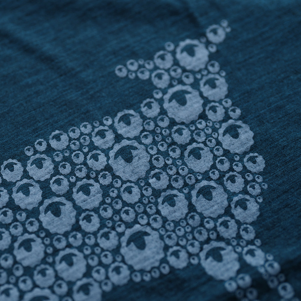 Isobaa | Mens Merino 150 Sheep Tee (Petrol/Sky) | Gear up for everyday adventures in Isobaa's superfine Merino Tee.