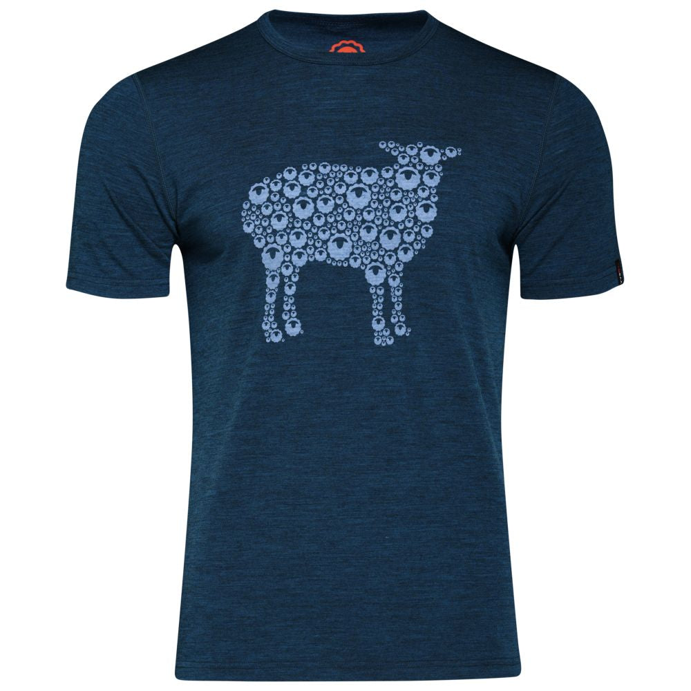 Isobaa | Mens Merino 150 Sheep Tee (Petrol/Sky) | Gear up for everyday adventures in Isobaa's superfine Merino Tee.