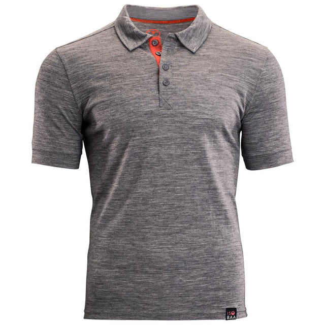 Isobaa | Mens Merino 180 Short Sleeve Polo Shirt (Black) | The ultimate Merino wool polo — perfect for weekend hikes, bike commutes, post-adventure coffee stops, office days, and everything in-between.