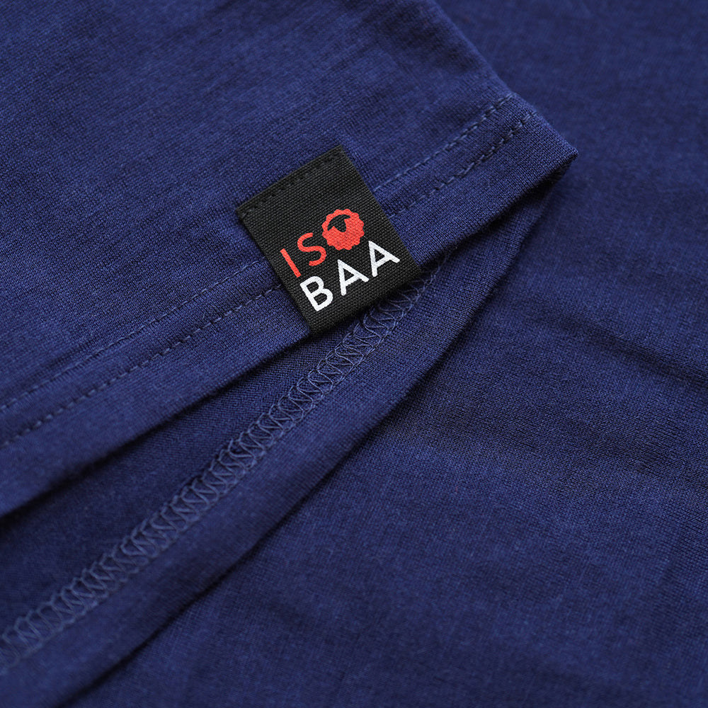 Isobaa | Mens Merino 200 Zip Neck Hoodie (Navy) | The ultimate 200gm Merino wool hoodie.