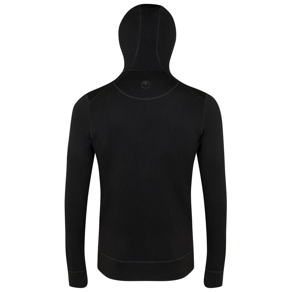 Isobaa | Mens Merino 260 Casual Hoodie (Black) | The best in warmth and versatility: Isobaa 260gm midweight Merino wool hoodie.