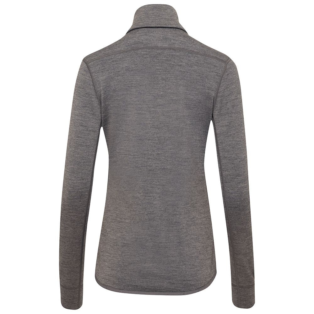 Isobaa | Womens 320 Merino Full Zip (Charcoal/Orange) | Step into a new level of comfort and versatility with our 320 Merino Full Zip Jacket