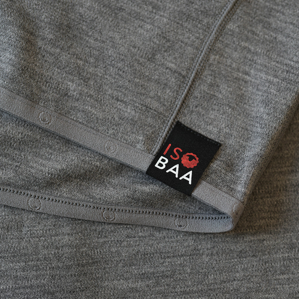 Isobaa | Womens 320 Merino Full Zip (Charcoal/Orange) | Step into a new level of comfort and versatility with our 320 Merino Full Zip Jacket