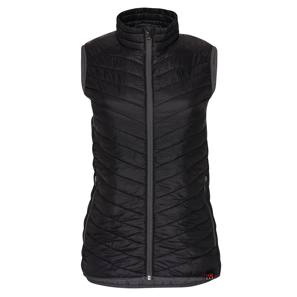 Isobaa Womens Merino Wool Insulated Gilet (Black/Smoke)