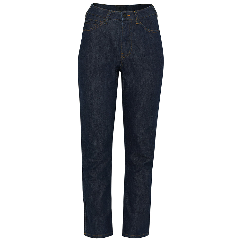 Isobaa | Womens LUX Merino Blend Jeans (Dark Indigo) | Elevate your denim game with our LUX Merino Blend Jeans. A premium fusion of cotton, merino wool, and elastane.