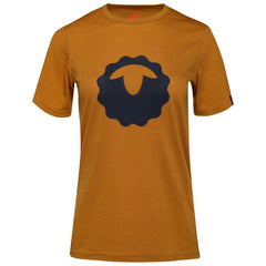 Womens Merino 150 Emblem Tee (Mustard/Navy)