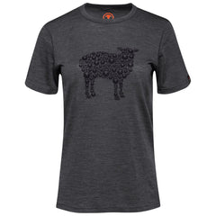 Womens Merino 150 Sheep Tee (Smoke/Black)