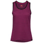 Womens Merino 150 Vest (Stripe Wine/Fuchsia)