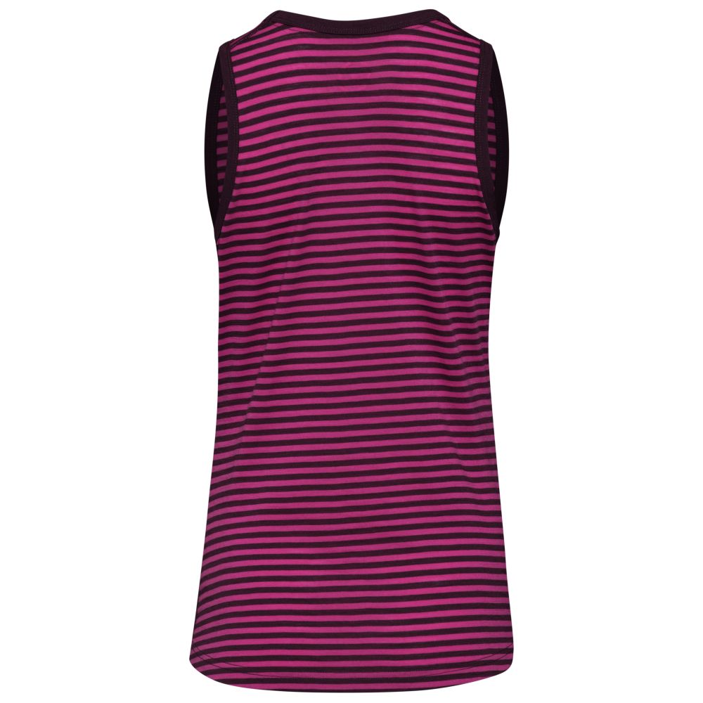 Isobaa | Womens Merino 150 Vest (Stripe Wine/Fuchsia) | Be ready for any adventure with Isobaa's superfine Merino sleeveless Vest.