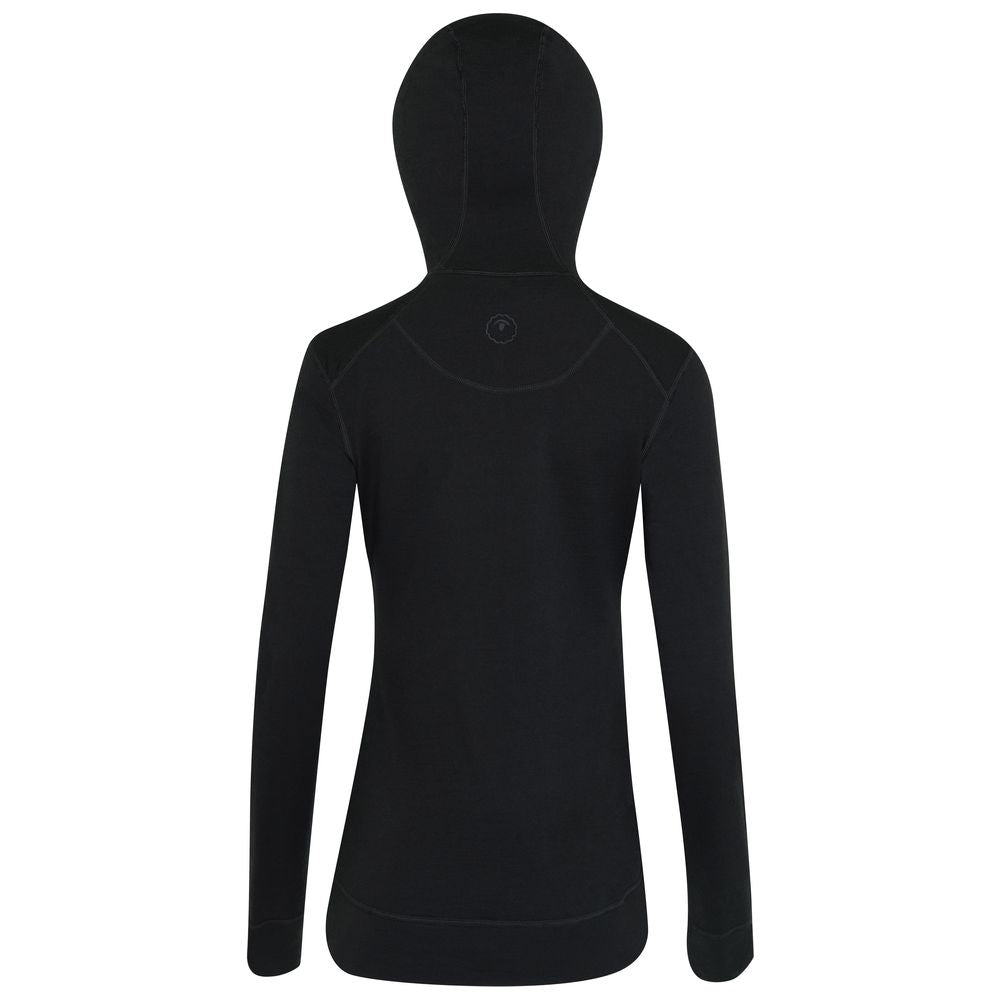 Isobaa | Womens Merino 260 Casual Hoodie (Black) | The best in warmth and versatility: Isobaa 260gm midweight Merino wool hoodie.