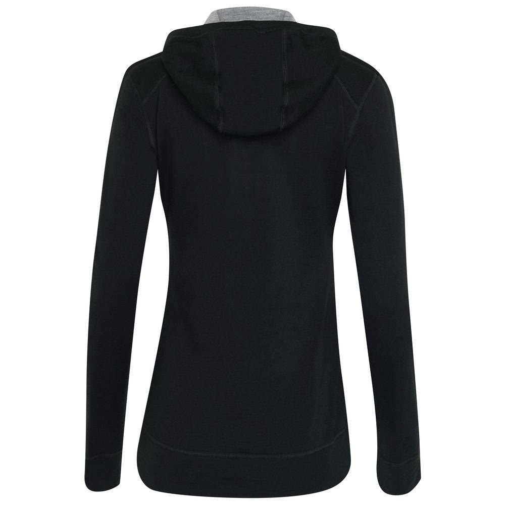 Isobaa | Womens Merino 260 Casual Hoodie (Black) | The best in warmth and versatility: Isobaa 260gm midweight Merino wool hoodie.