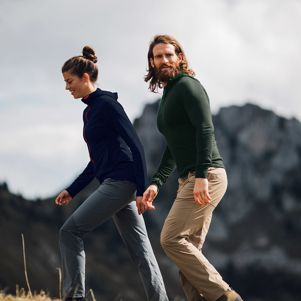 Isobaa | Womens Merino 260 Casual Hoodie (Navy) | The best in warmth and versatility: Isobaa 260gm midweight Merino wool hoodie.