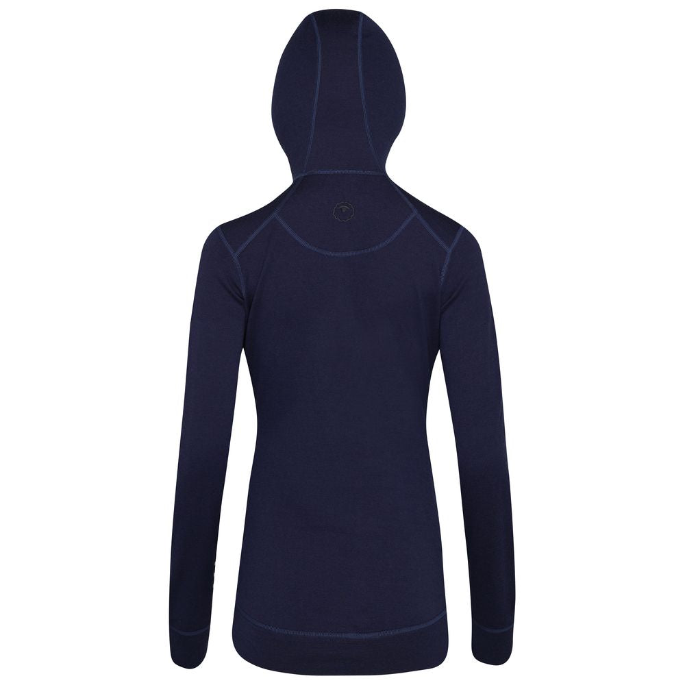 Isobaa | Womens Merino 260 Casual Hoodie (Navy) | The best in warmth and versatility: Isobaa 260gm midweight Merino wool hoodie.