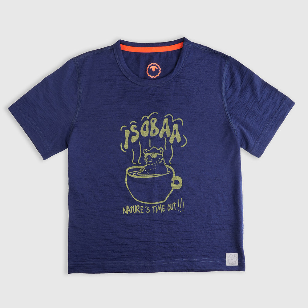 Junior Merino 150 Natures Time Out SS Tee (Navy)